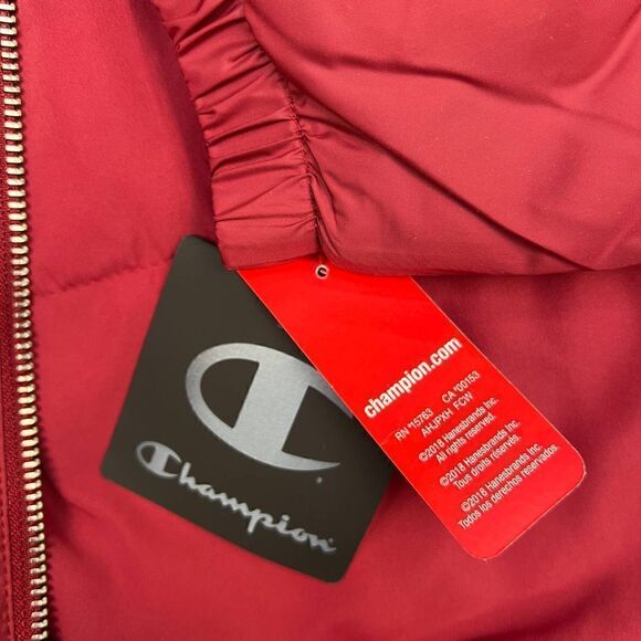 New Champion Men US XS Warm Puffer Down Jacket Hooded Winter Lightweight Coat - Picture 11 of 13